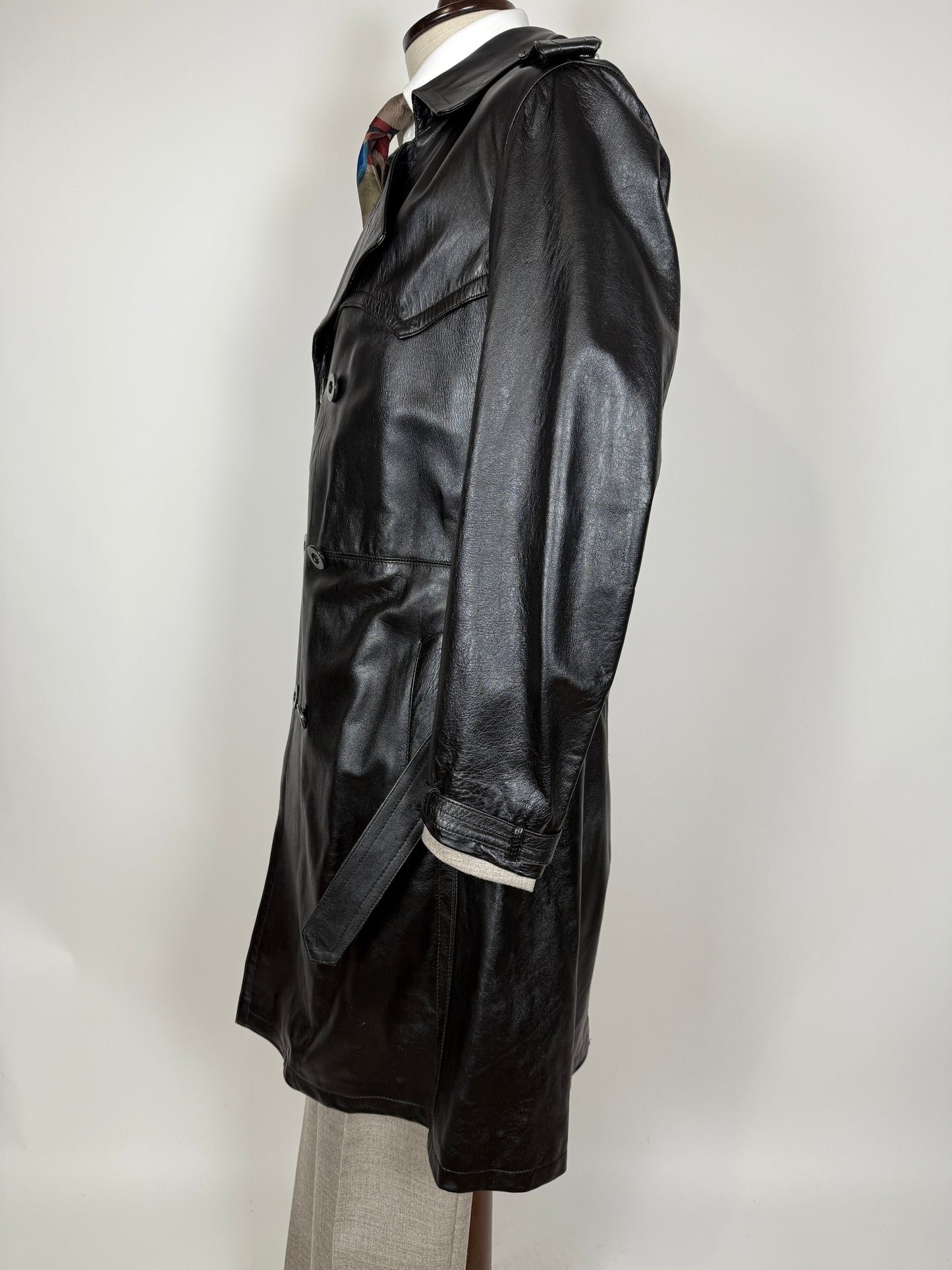 Trench anni ‘70 in pelle - tg. 44/46