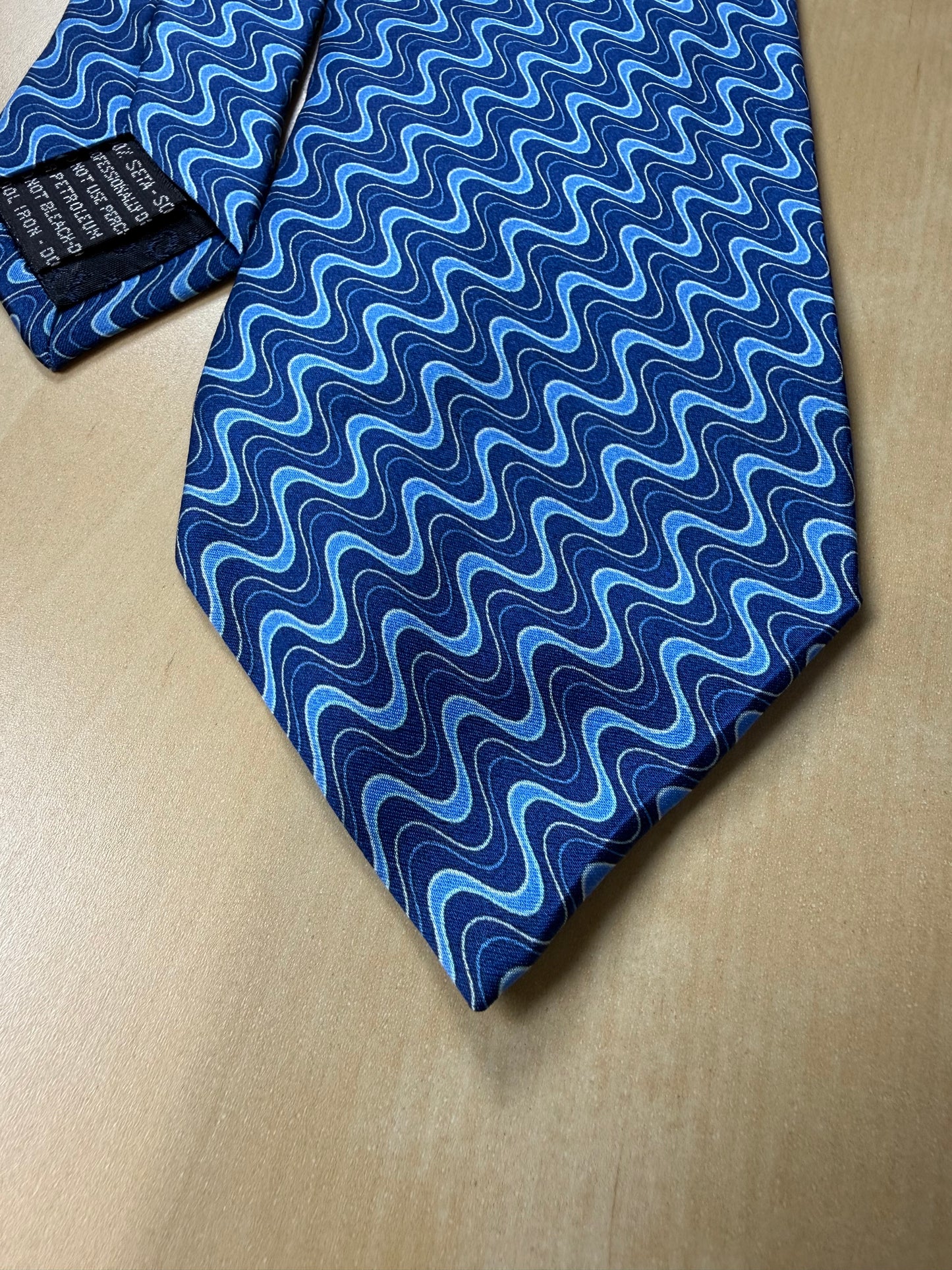 Cravatta Missoni blu fantasia onde