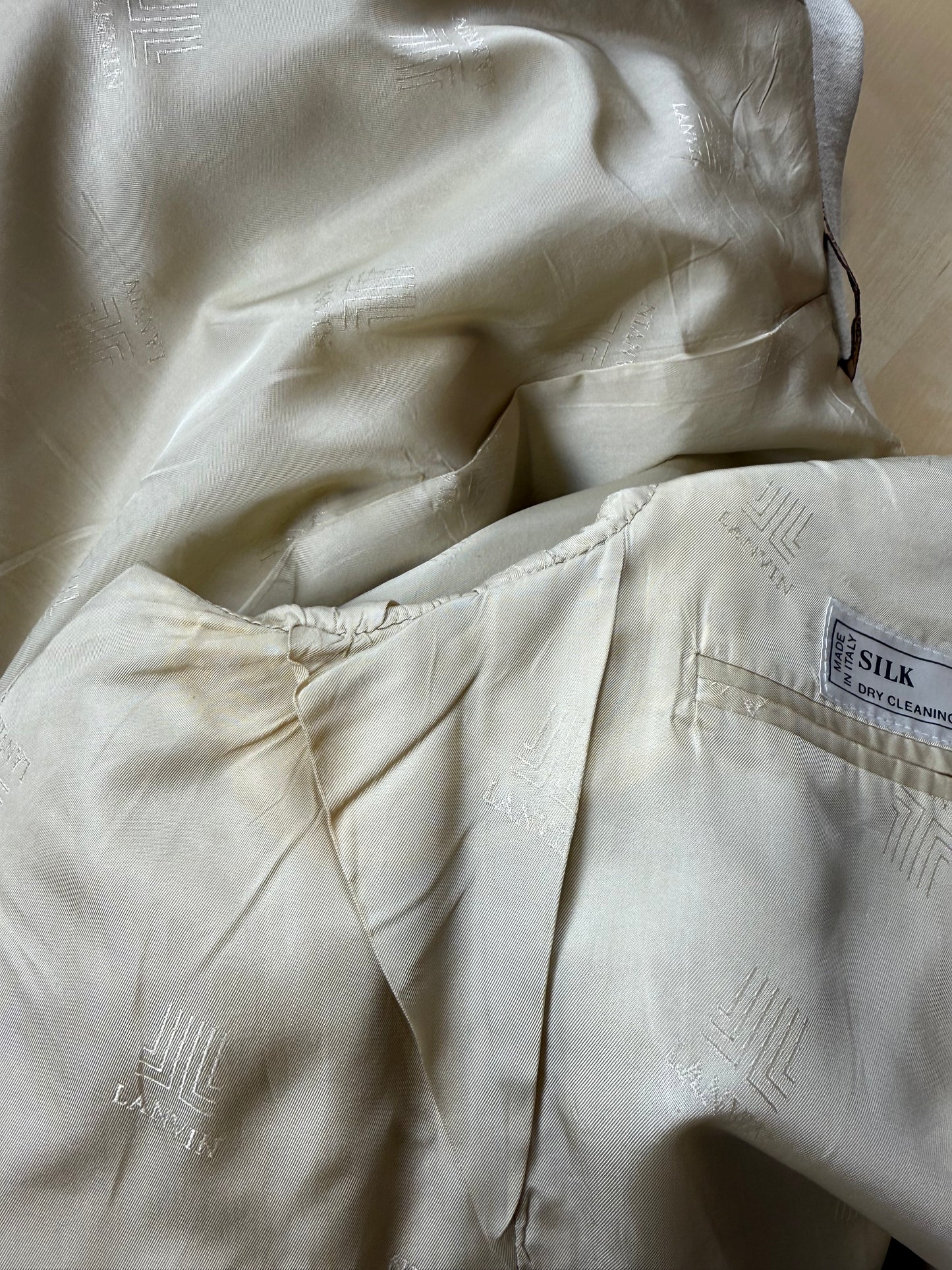 Giacca Lanvin anni '70/'80 in pura seta avorio - tg. 48