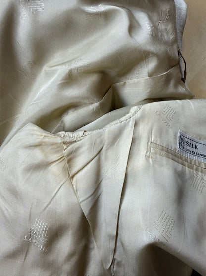 Giacca Lanvin anni '70/'80 in pura seta avorio - tg. 48