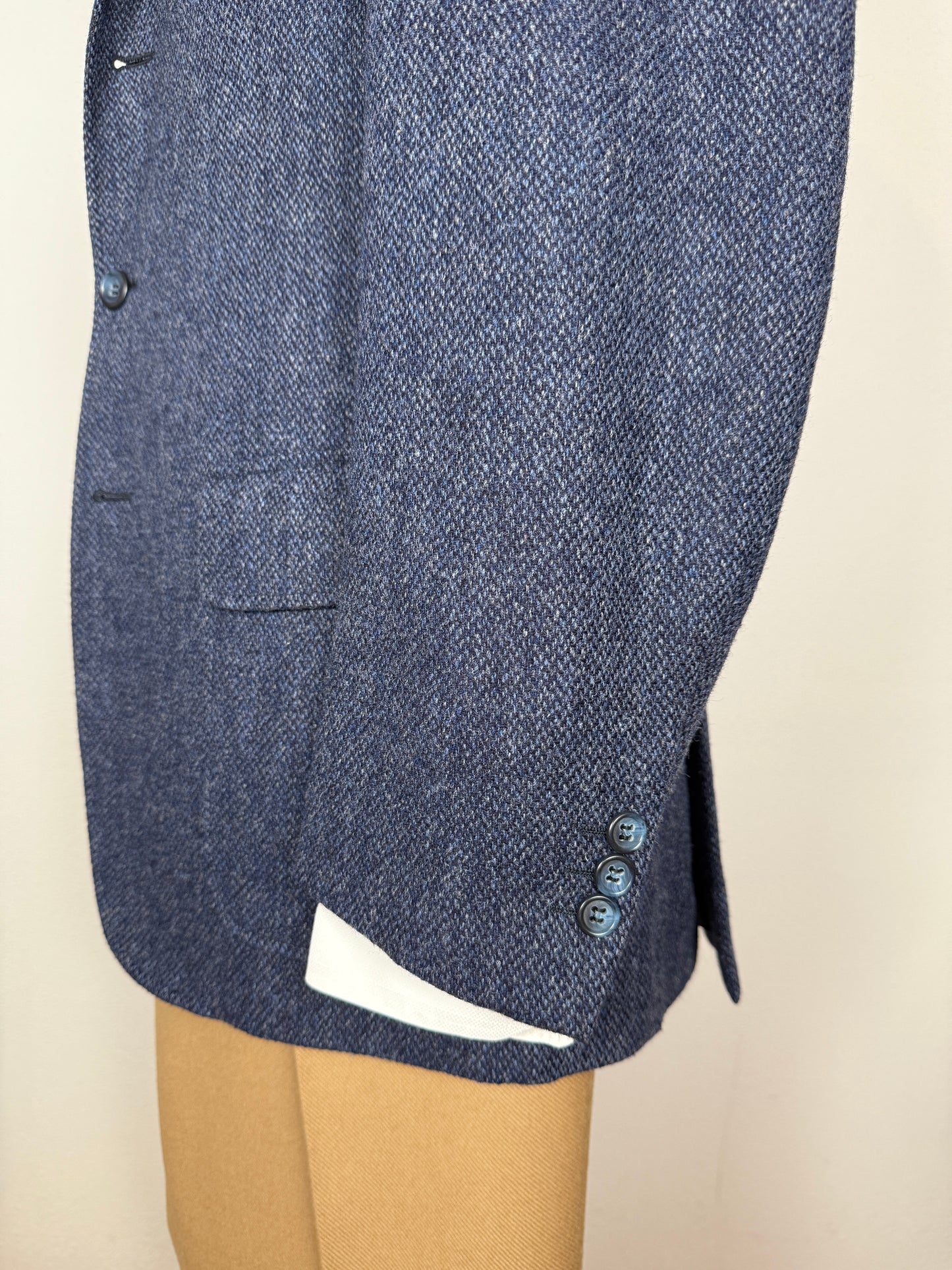 Giacca anni ‘90 in tweed blu - tg. 50