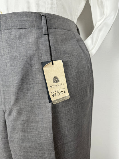 Pantalone anni ‘90 fresco lana grigio chiaro (NOS) - tg. 54/56