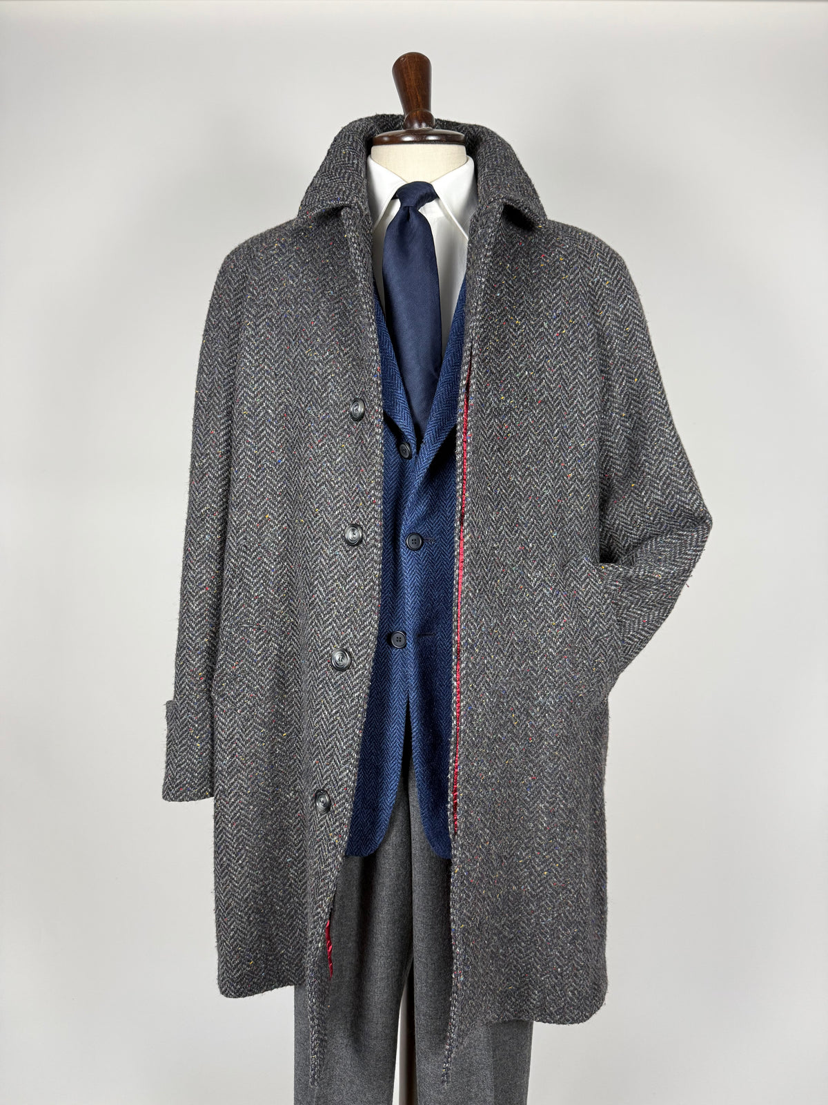 Cappotto raglan De Paz in donegal tweed - tg. 56-60