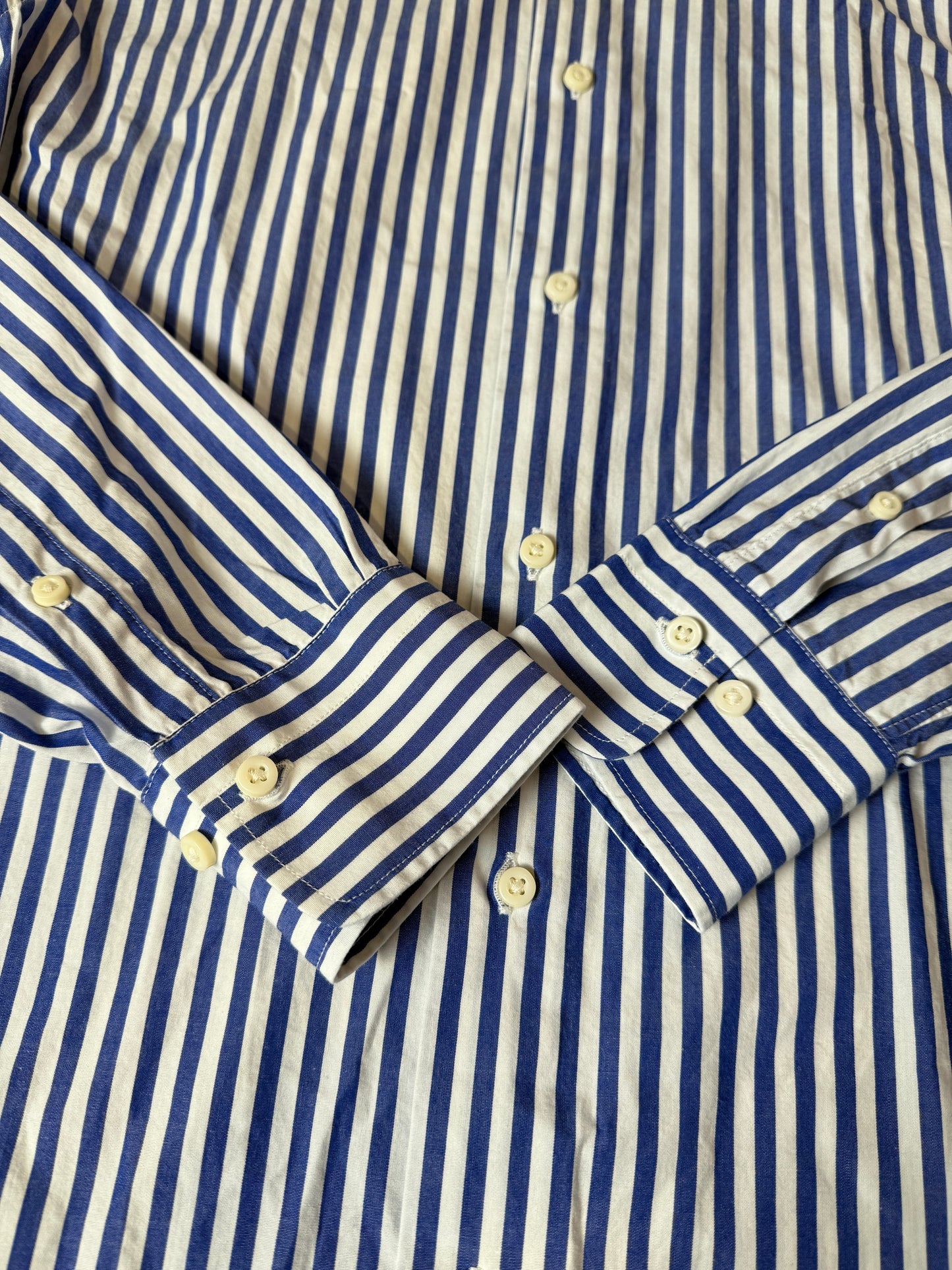 Camicia riga bacchettata blu - tg. S collo 39