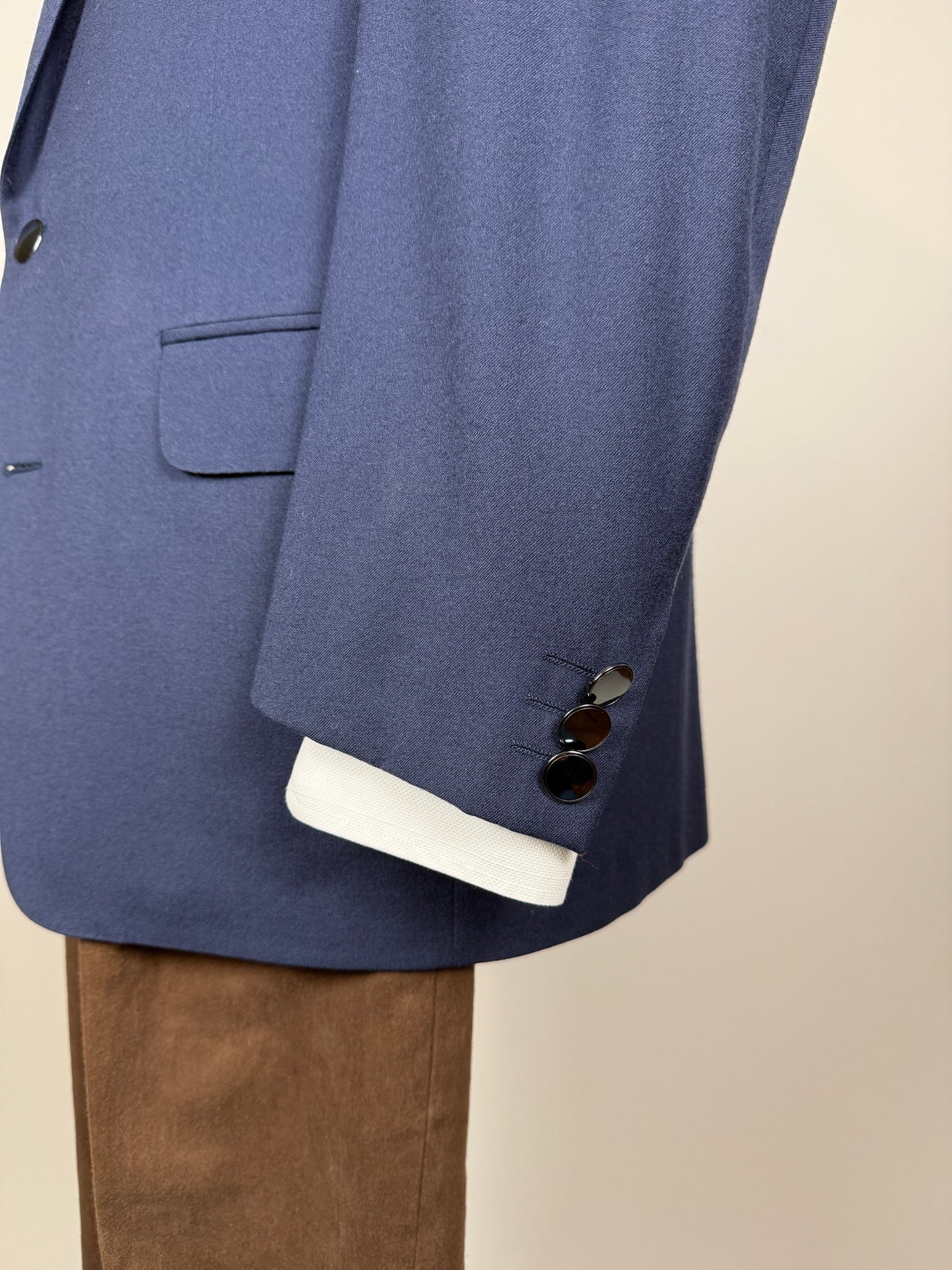 Blazer Trussardi anni ‘90 flanella blu - tg. 48/50