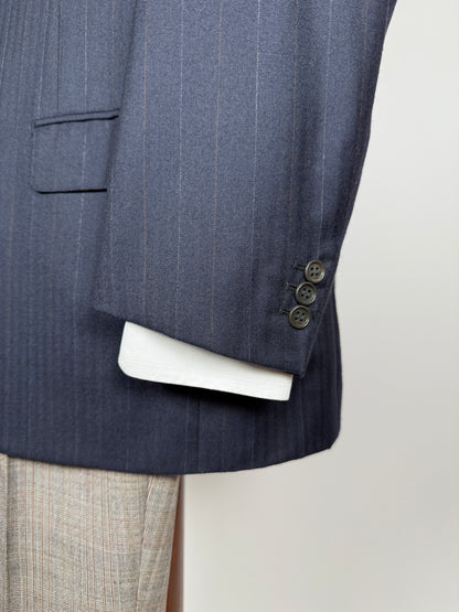 Giacca Belvest anni ‘80 flanella blu lana e cashmere - tg. 52/54