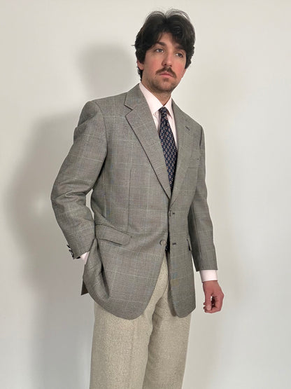 Giacca Yves Saint Laurent anni ‘90 principe di Galles bottoni madreperla - tg. 50