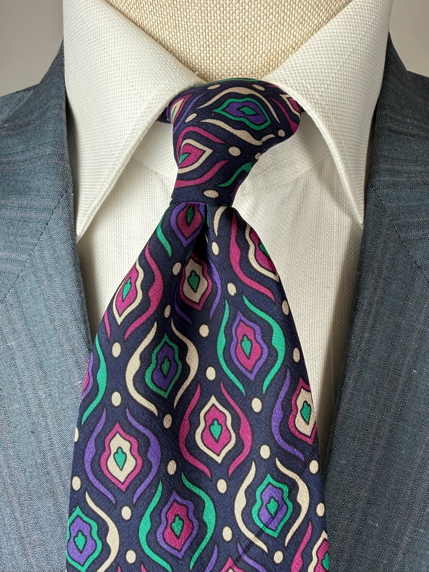 Cravatta Missoni vintage fantasia astratta