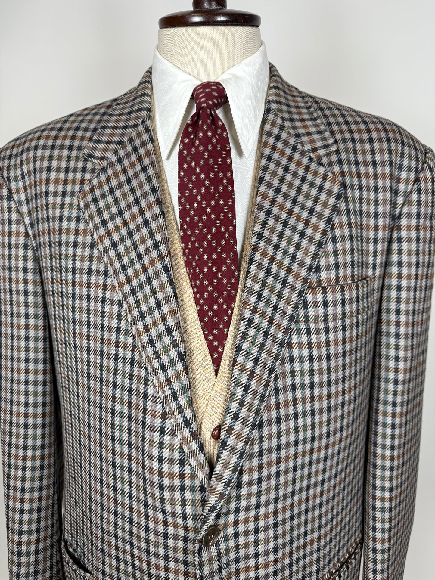 Giacca anni ‘70/‘80 quadri check - tg. 58