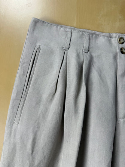 Completo doppiopetto anni '80 oversize viscosa e lino - tg. 46 corta