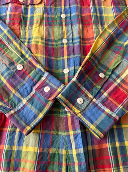 Camicia Ralph Lauren in seta e lino a quadri - XXL