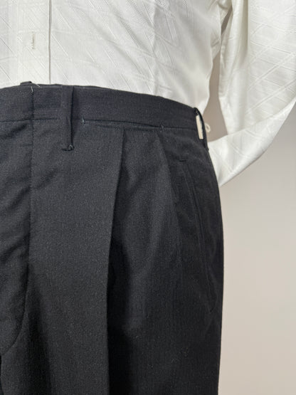 Completo sartoriale anni ‘60 flanella antracite micro spigato - tg. 54