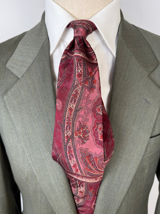 Cravatta Canasta paisley jacquard viola vinaccia