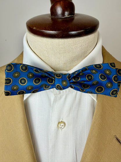 Papillon vintage azzurro micro fantasia