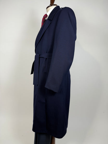 Soprabito anni ‘70 in lana pettinata blu - tg. 48-50