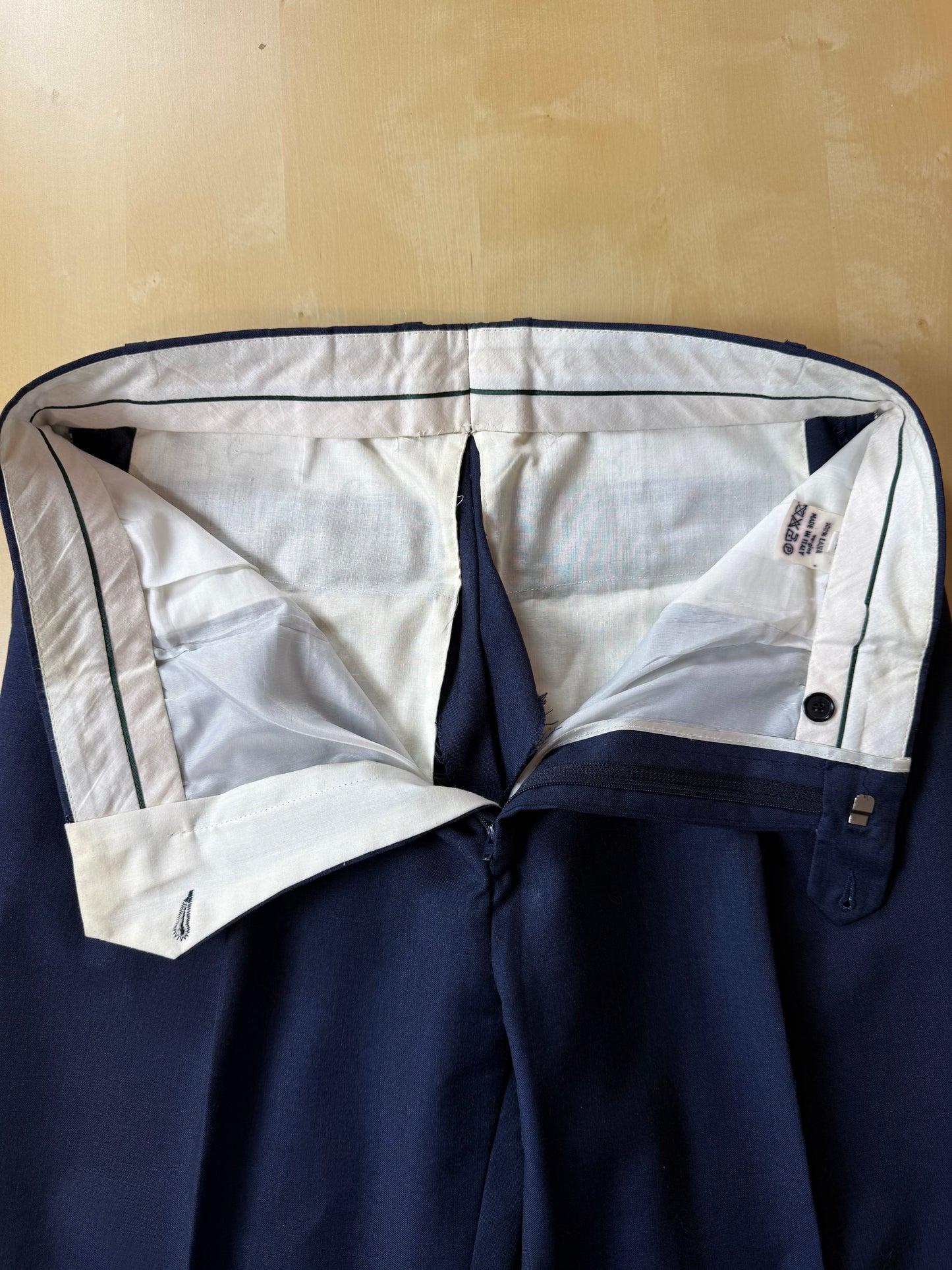 Pantaloni fresco lana blu anni '80 - tg. 48/50