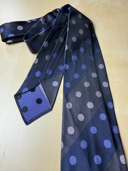 Cravatta anni ‘60 sfoderata a pois