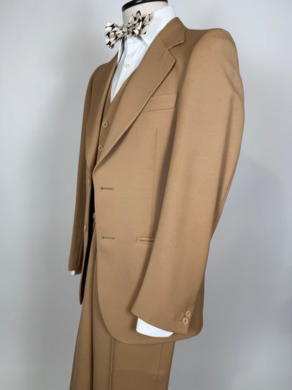 Completo 3 pezzi anni ‘70 twill pettinato beige - tg. 44