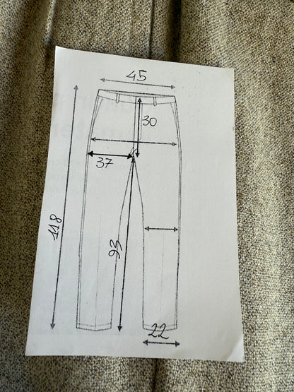 Pantaloni anni ‘80 in lana color panna (NOS) - tg. 50/52