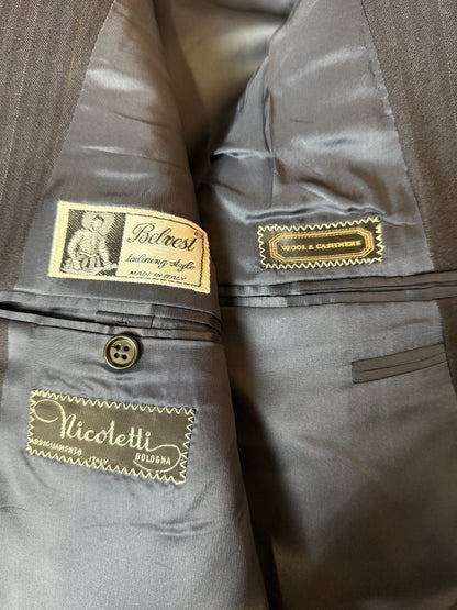 Giacca Belvest anni ‘80 flanella blu lana e cashmere - tg. 52/54