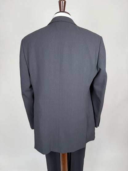Completo Armani anni '90 fresco lana grigio petrolio - tg. 54