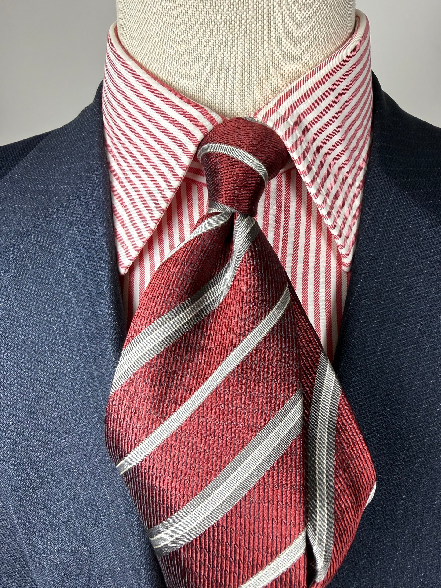 Cravatta Prochownick regimental rosso grigio