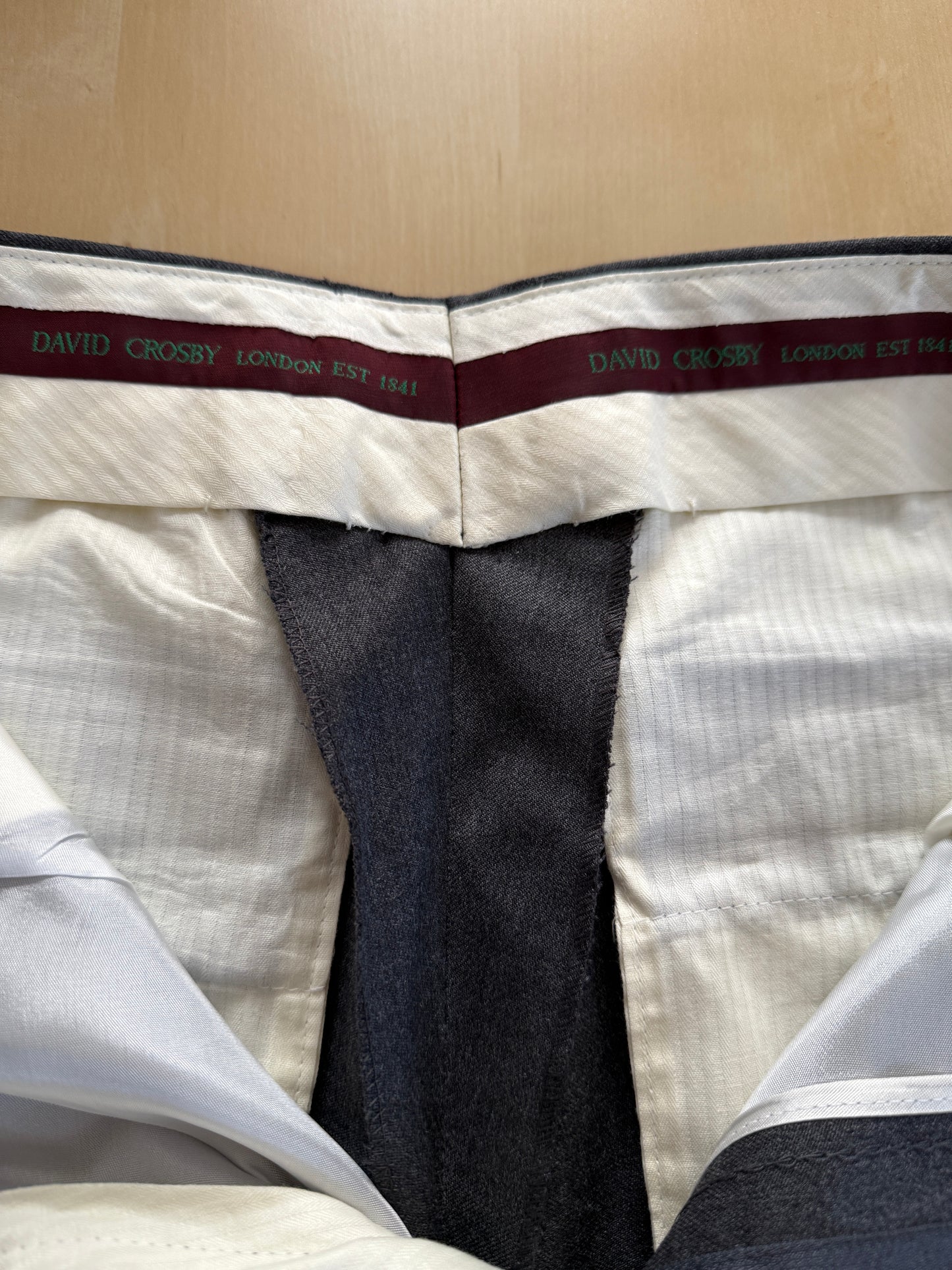 Pantaloni anni ‘80 flanella leggera antracite - tg. 46/48