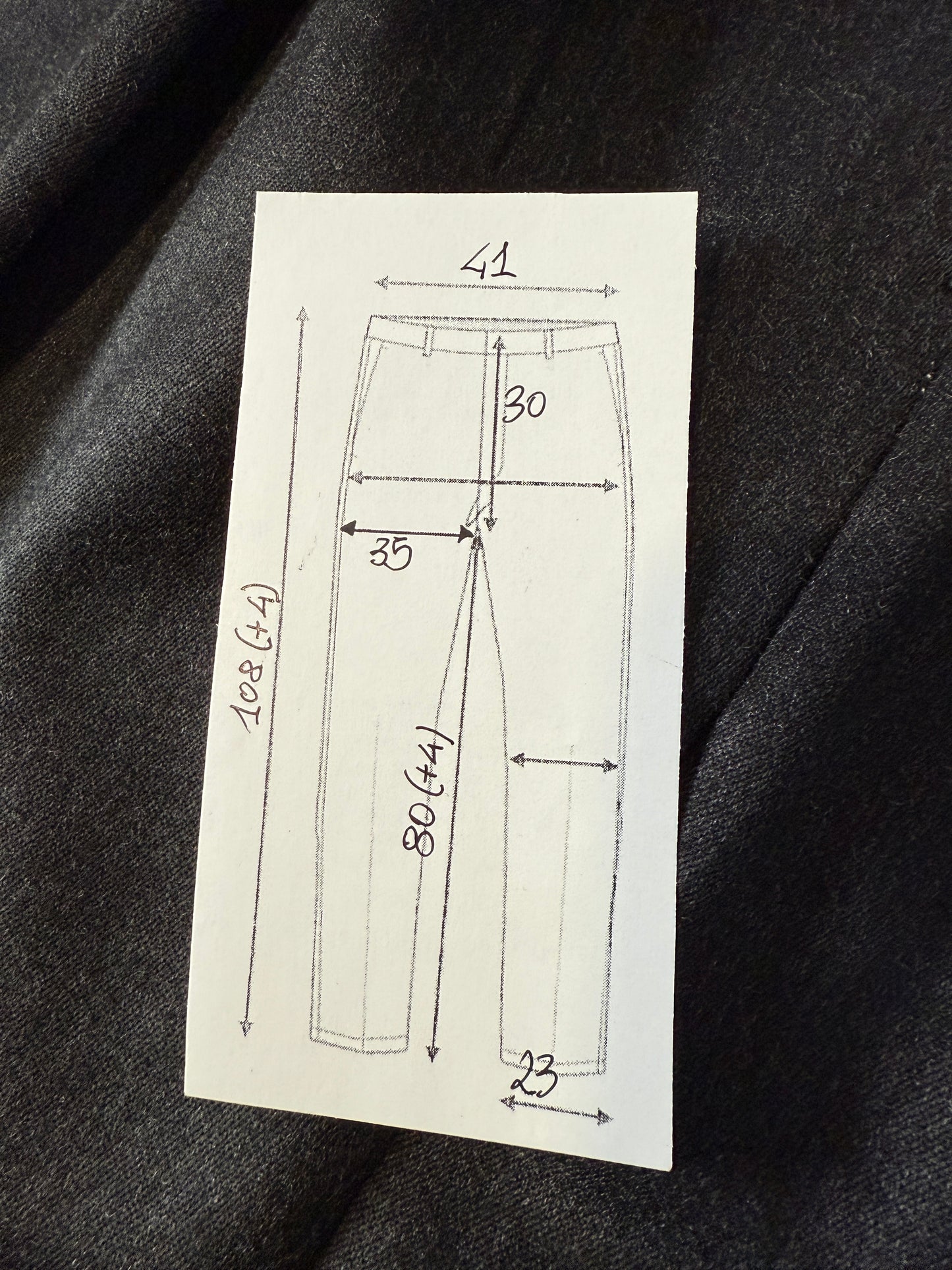 Pantaloni flanella pettinata antracite - tg. 46