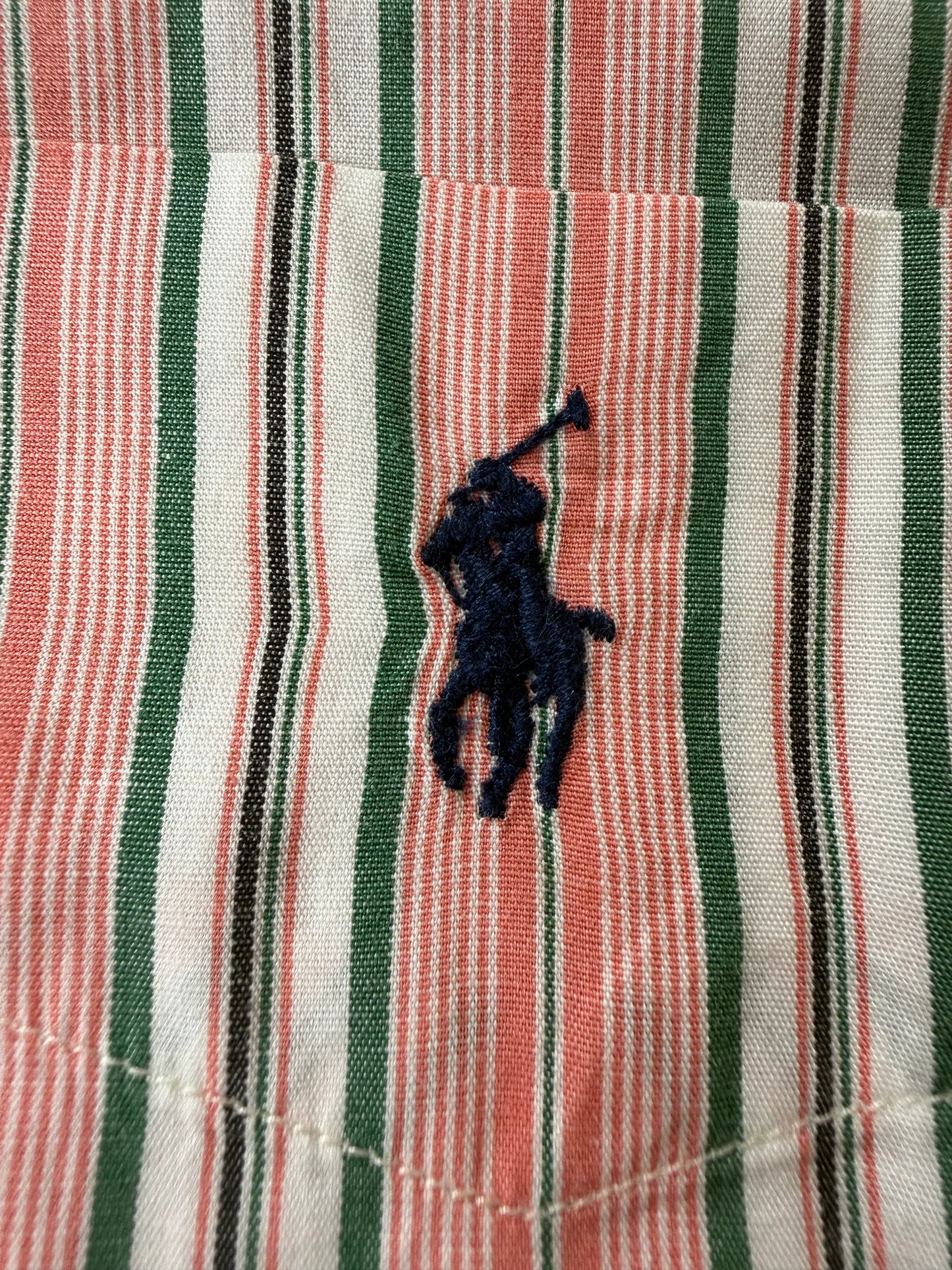 Camicia Ralph Lauren righe rosa verdi -  L collo 42