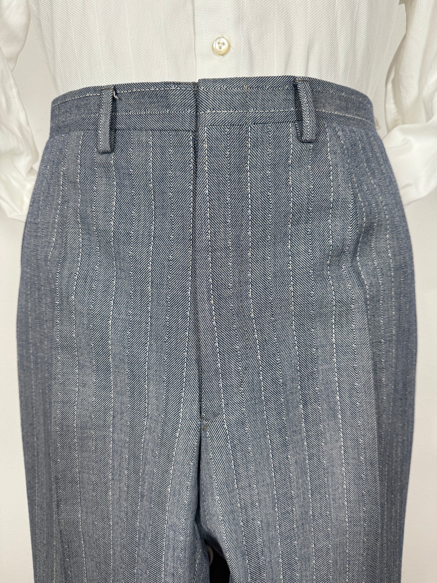 Completo anni ‘60 in grisaglia blu spinato - tg. 48