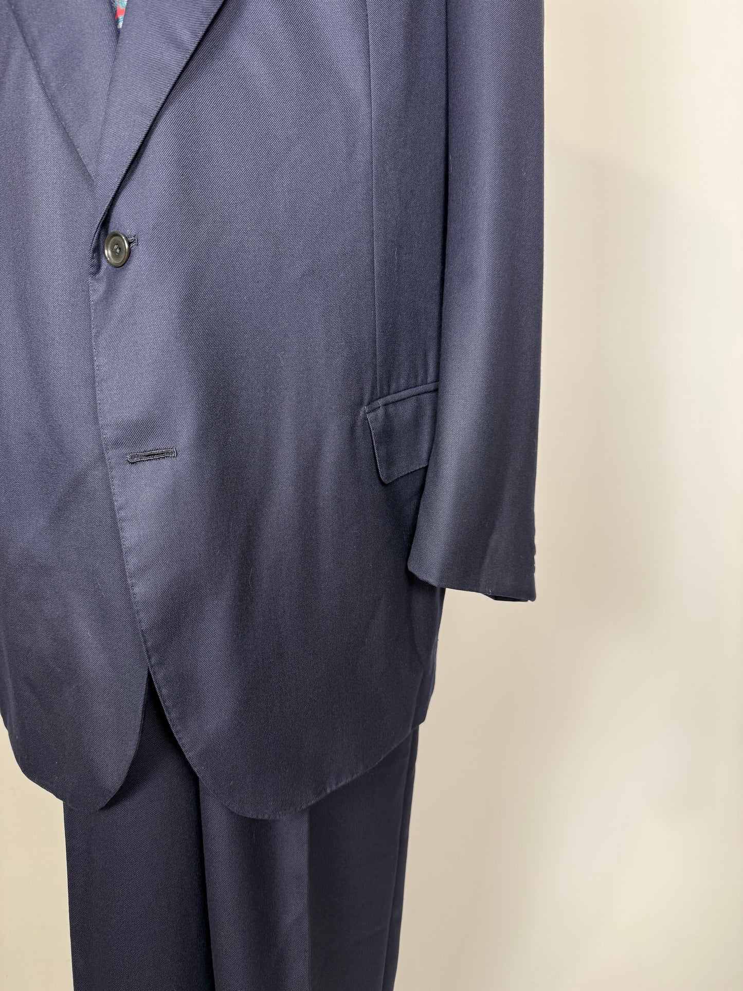 Completo sartoriale anni ‘80 flanella lana e cashmere - tg. 62