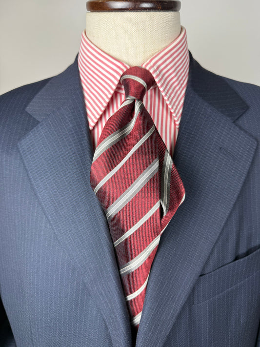 Cravatta Prochownick regimental rosso grigio