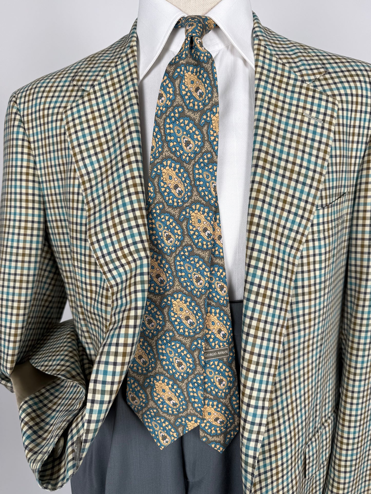 Cravatta Giorgio Armani vintage crêpe paisley