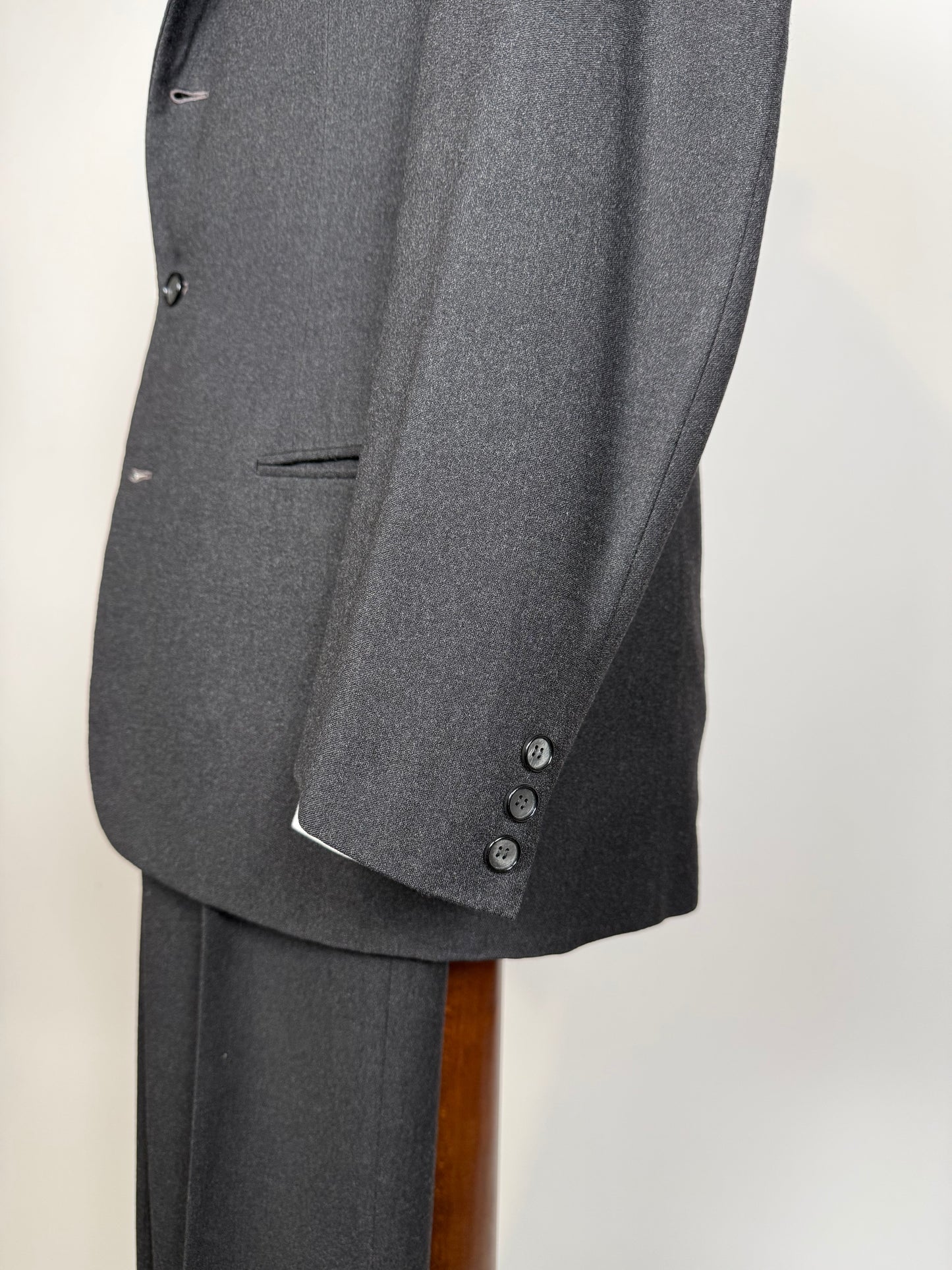 Completo anni ‘50/‘60 flanella antracite - tg. 46