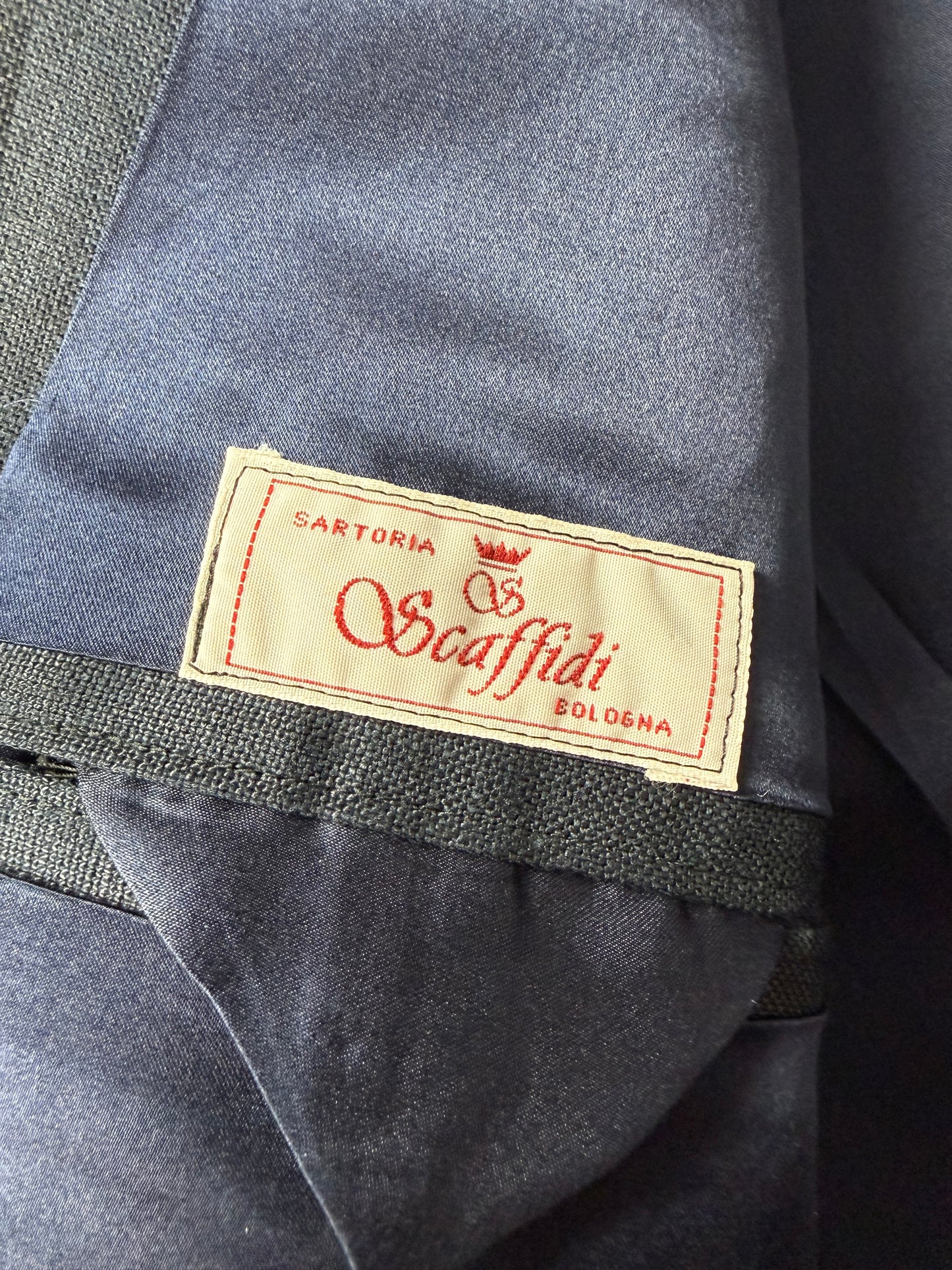 Giacca sartoriale in lino con fodera in seta - tg. 48/50