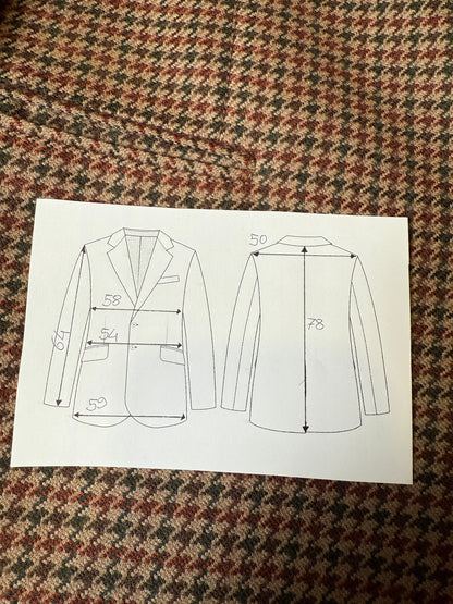 Giacca anni ‘80 pied-de-poule in lana e cashmere - tg. 52