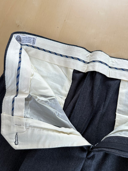 Pantaloni flanella antracite riga ruggine (NOS) - tg. 50