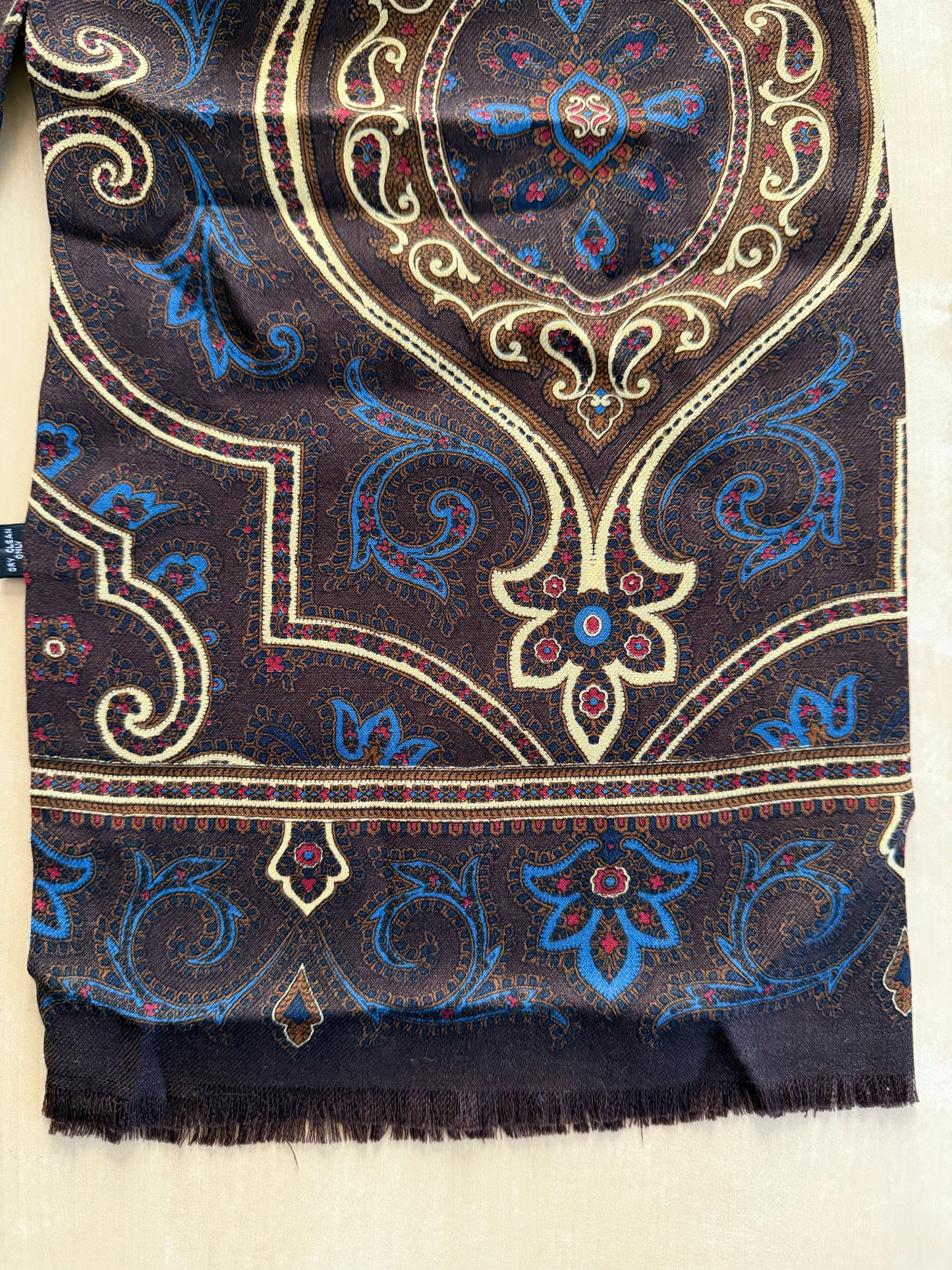 Sciarpa tubolare in flanella di lana paisley