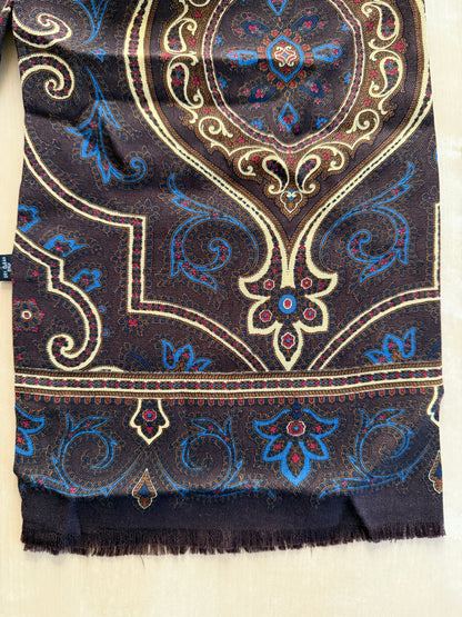 Sciarpa tubolare in flanella di lana paisley