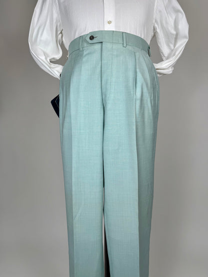 Pantaloni fresco lana turchese anni '80 (NOS) - tg. 48/50