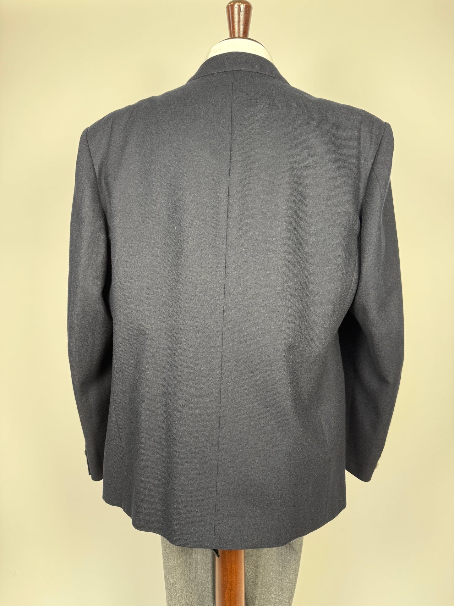 Blazer anni ‘70/‘80 flanella blu Marzotto - tg. 56/58