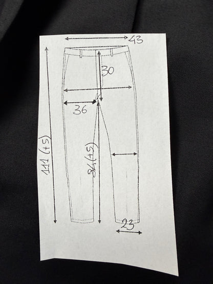 Pantaloni fresco lana blu notte - tg. 48/50