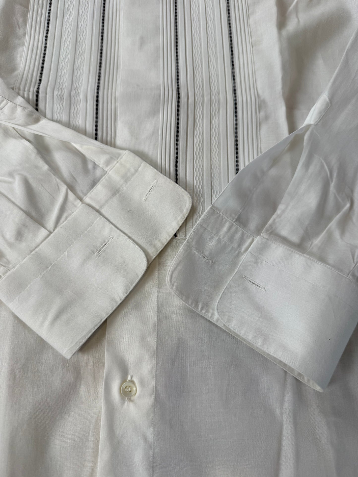 Camicia da sera collo diplomatico sparato plissettato - M collo 41
