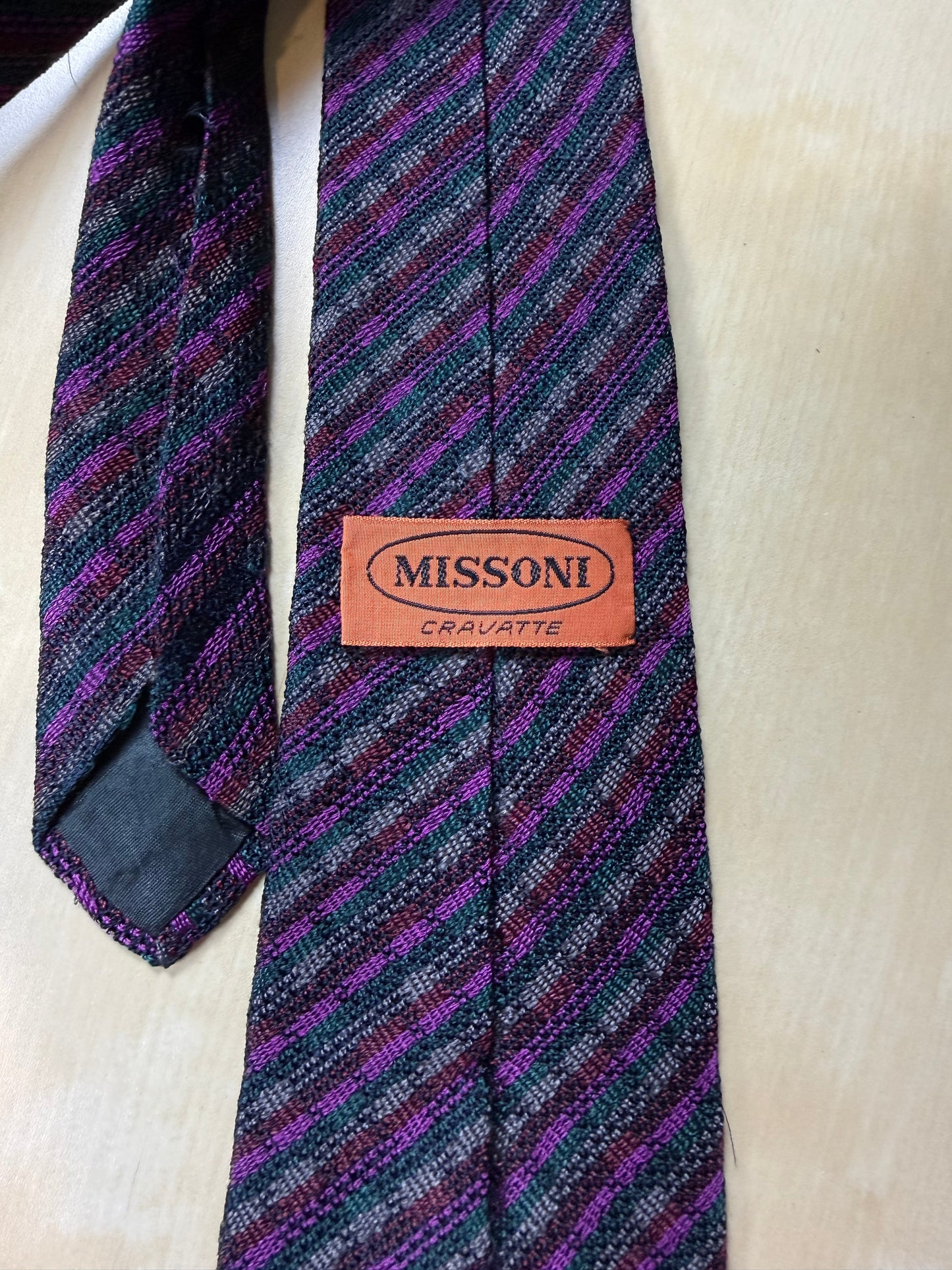 Cravatta Missoni grenadine viola lilla