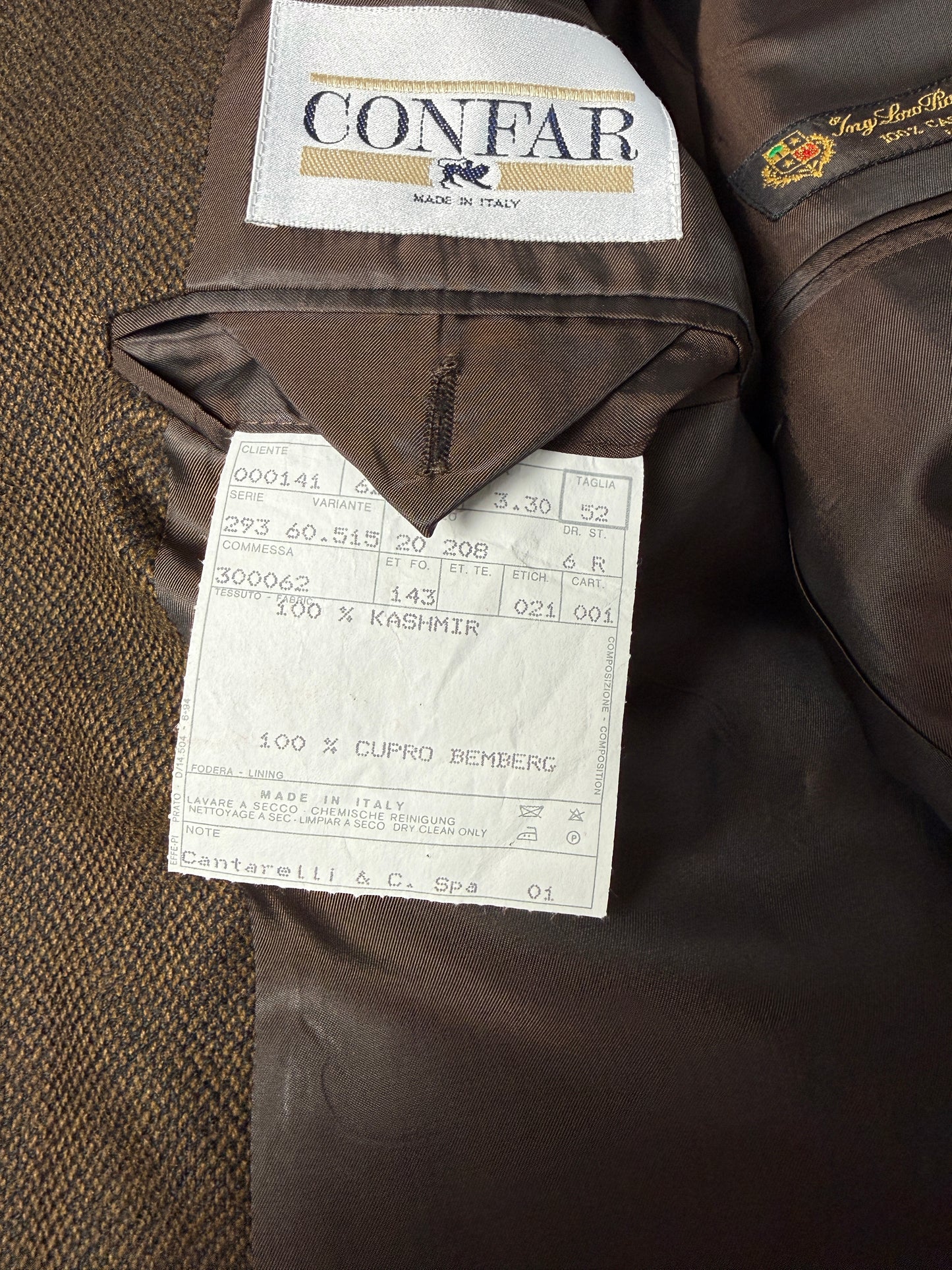 Giacca in puro cashmere tessuto Loro Piana - tg. 52