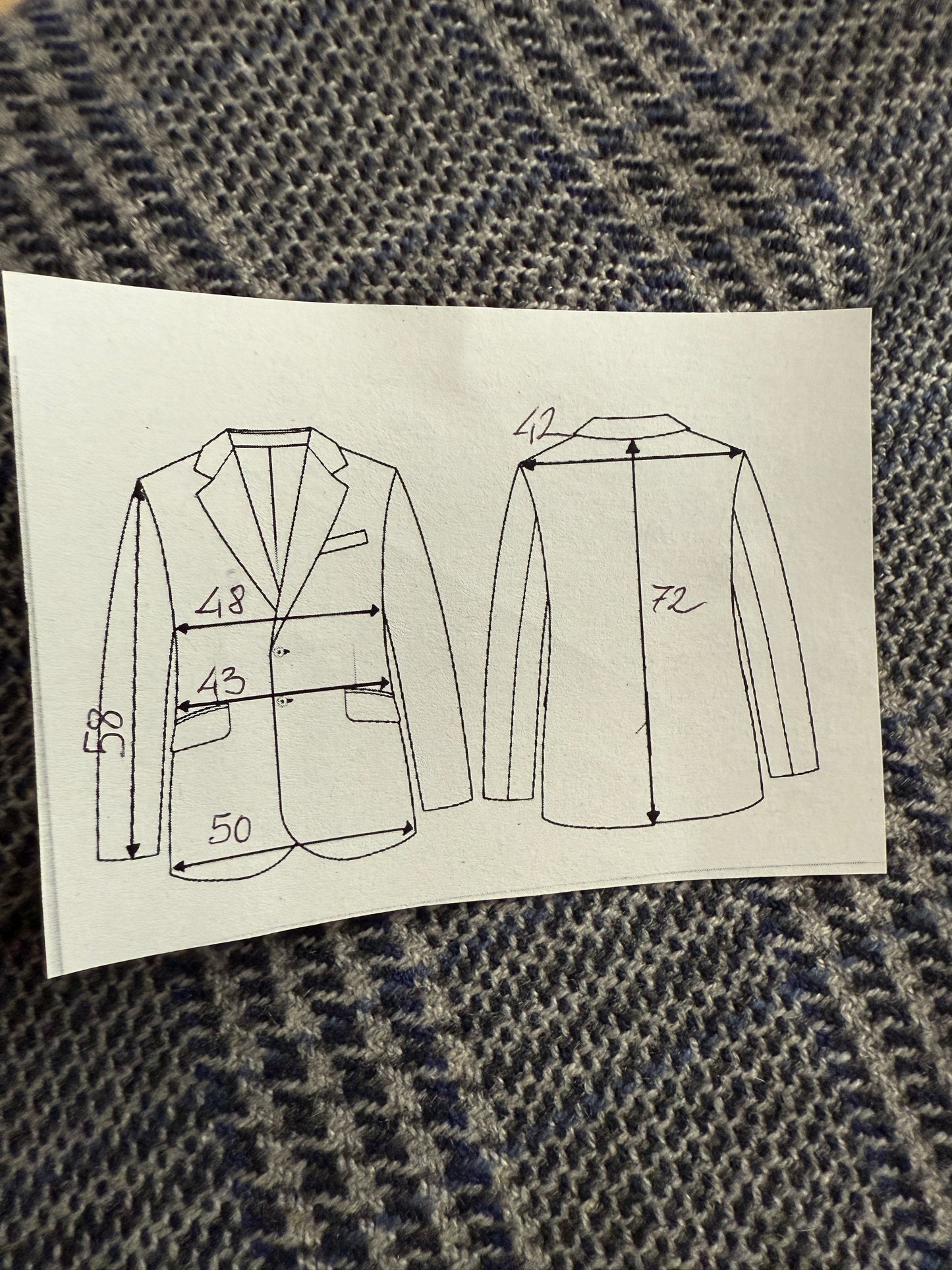 Giacca sportiva sartoriale anni ‘60 puro cashmere inserti in pelle - tg. 42