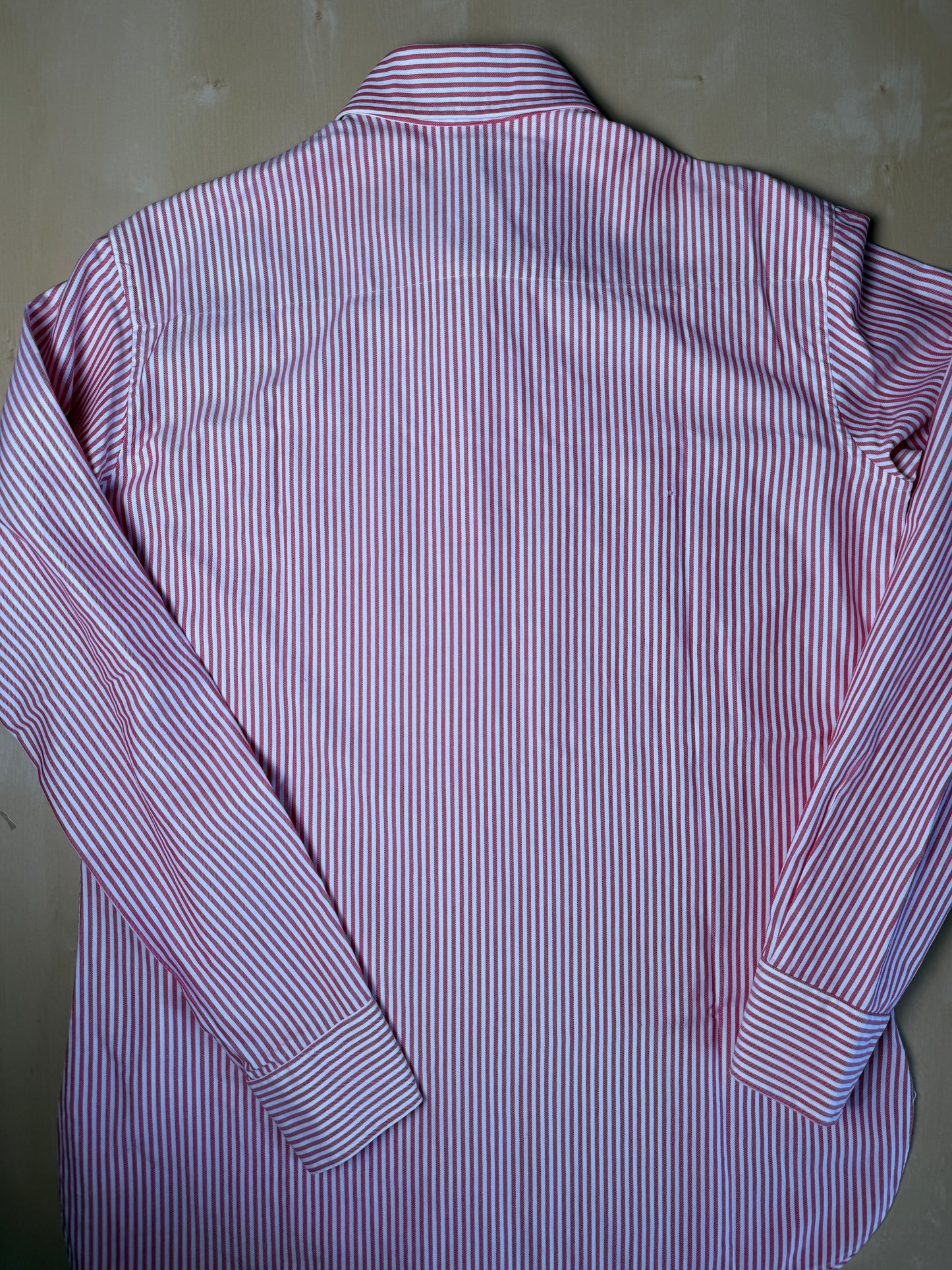Camicia anni ‘70 rossa a righe - M collo 42