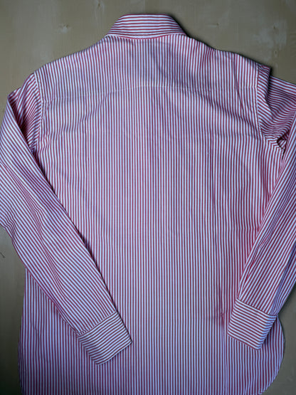 Camicia anni ‘70 rossa a righe - M collo 42