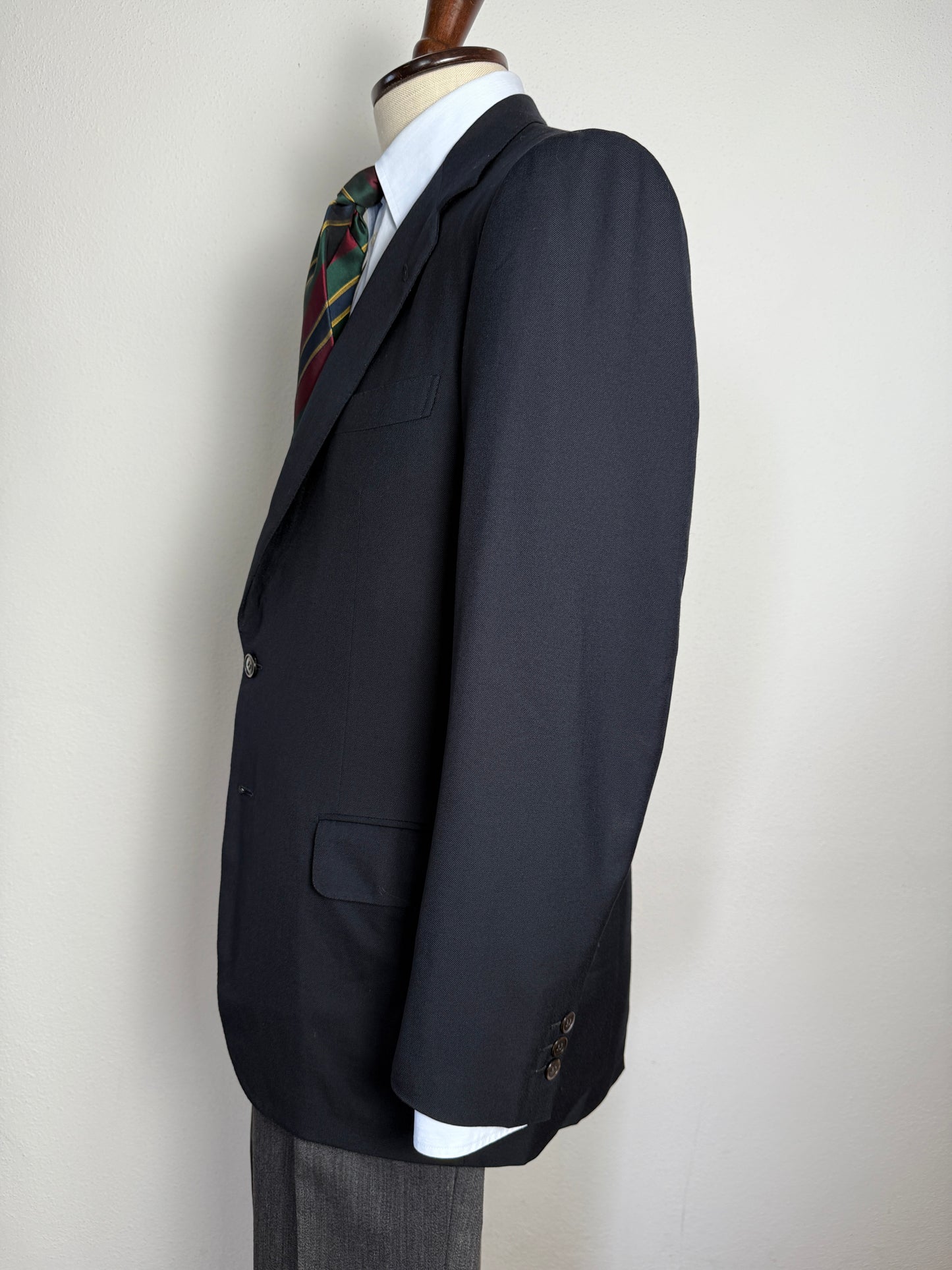 Giacca/blazer Brioni anni ‘80 in twill blu - tg. 48/50
