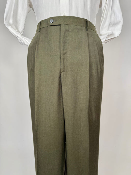 Pantaloni fresco lana verde scuro - tg. 48/50